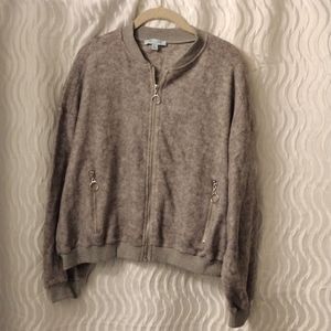 She + Sky L fleece zip up activewear casual jacket